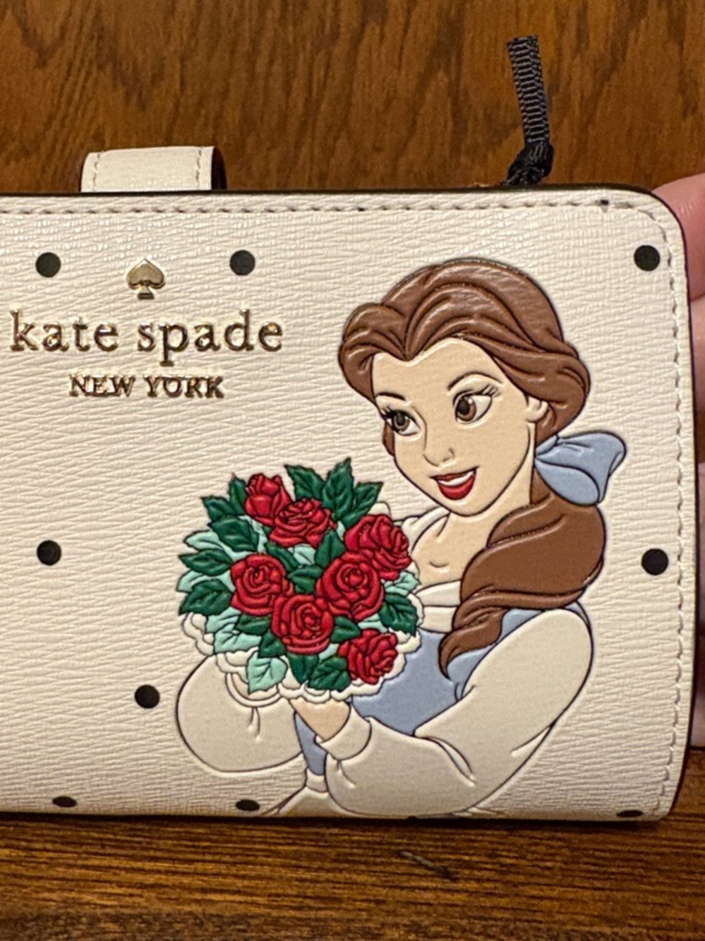 NWT-Disney x Kate Spade-Belle🌹Beauty & the Beast-Med Compact Bifold Wallet-$229 - Picture 3 of 13